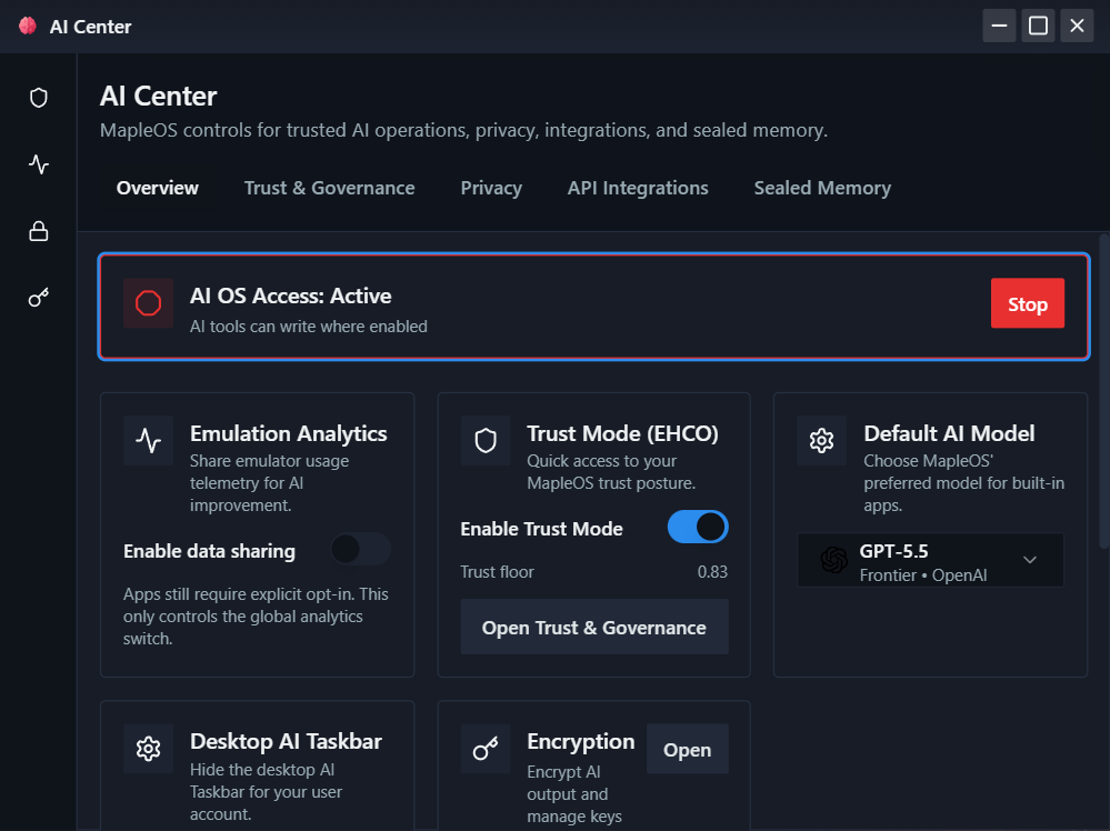 AI Center primary screenshot