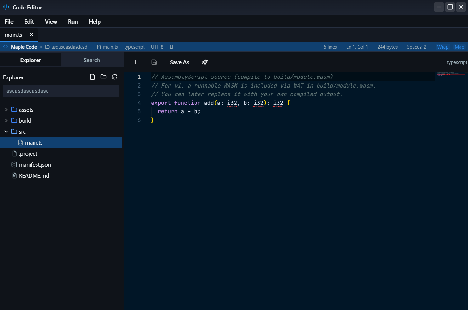Code Editor primary screenshot