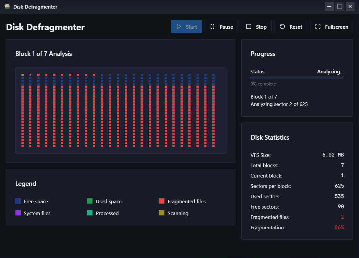 Disk Defragmenter primary screenshot