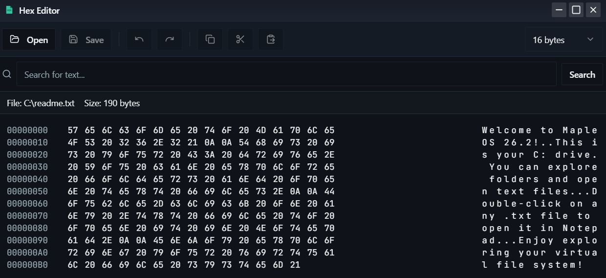 Hex Editor primary screenshot