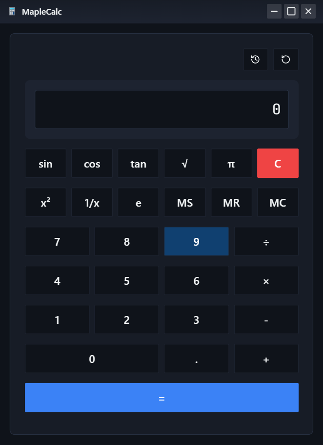 MapleCalc primary screenshot