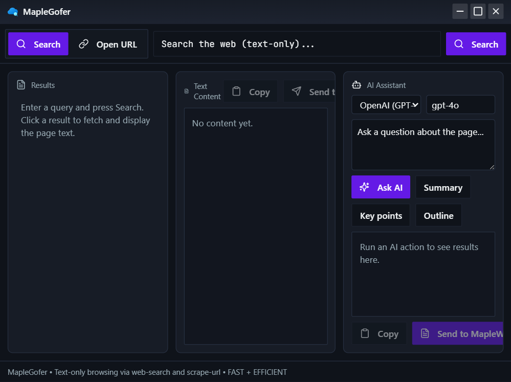 MapleGofer primary screenshot