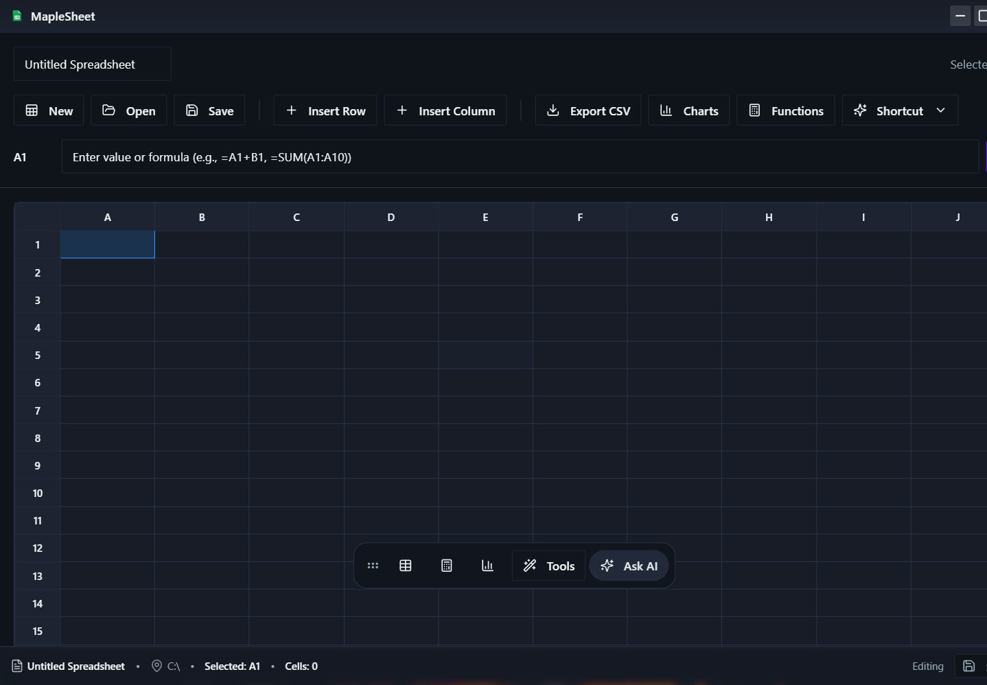 MapleSheet primary screenshot
