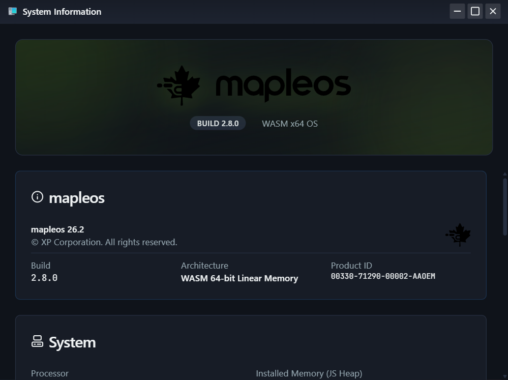 System Information primary screenshot
